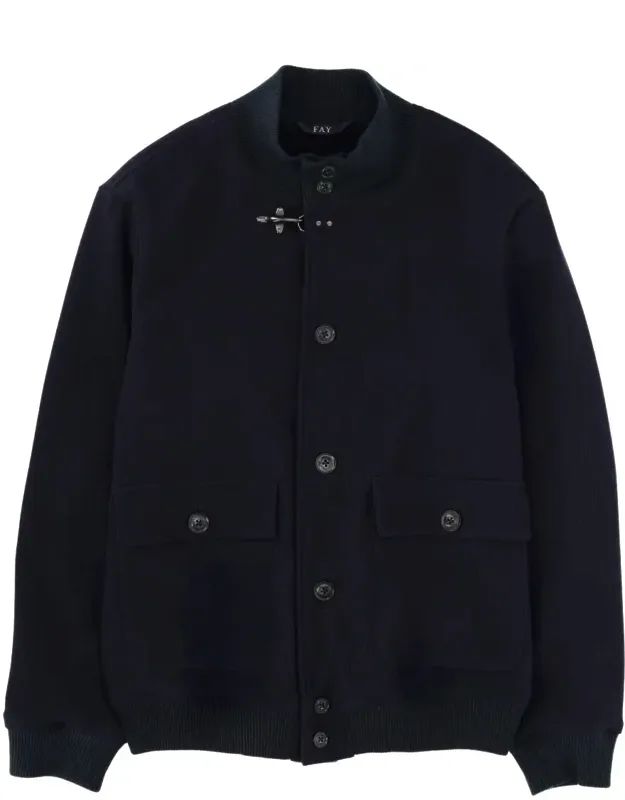 High Collar Flap Pockets Jacket