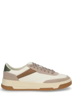 Cream Cow Leather Sneakers