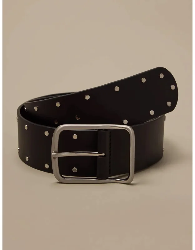 Wide Double Studded Hip Belt