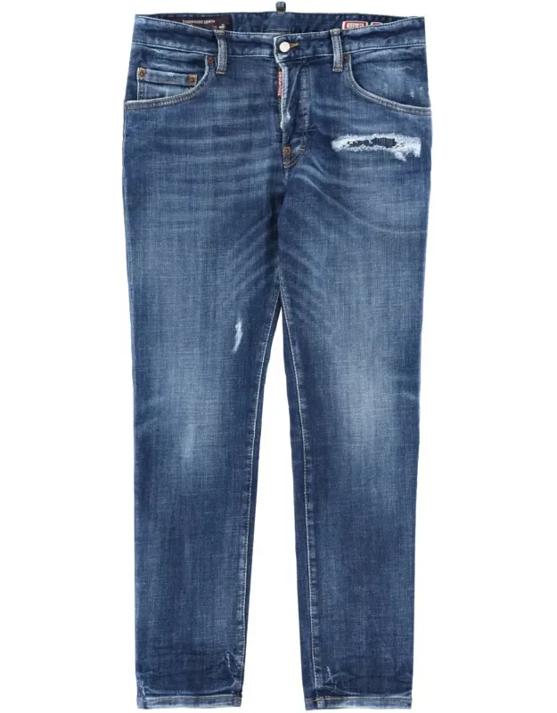 Skater Distressed Straight Jeans