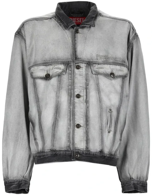 Washed Grey Denim Jacket