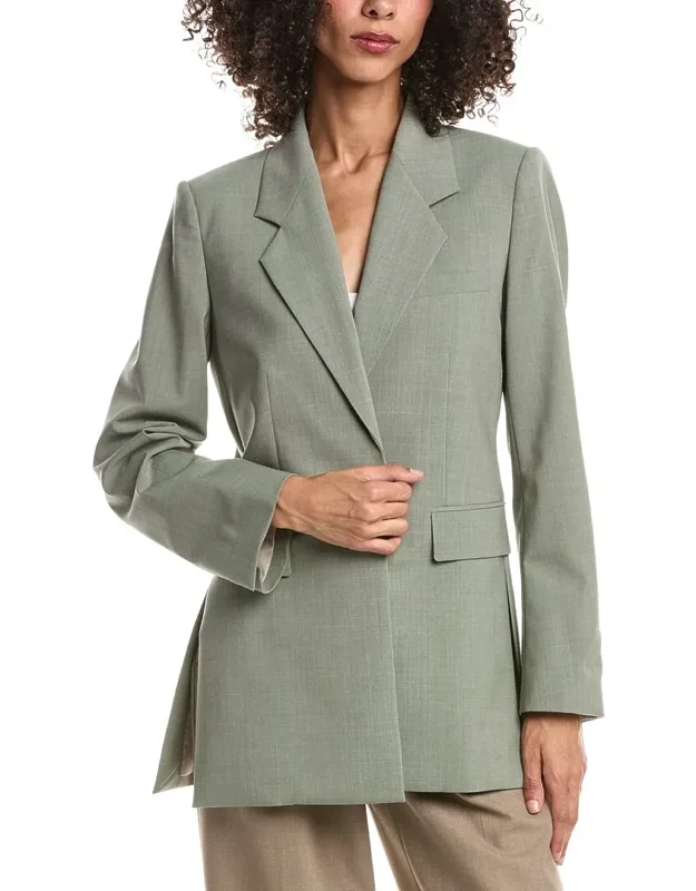 Relaxed Slash Wool-blend Blazer
