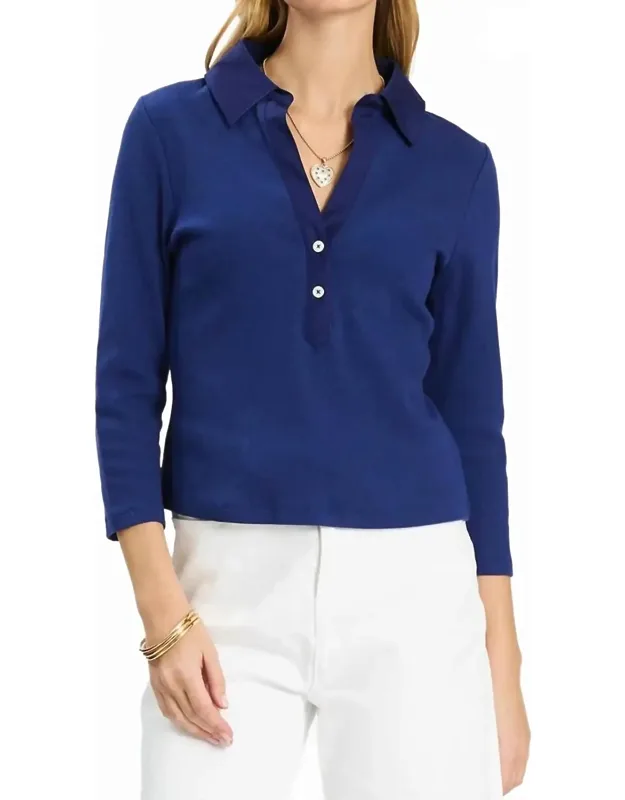 Poppy Ribbed Polo Shirt