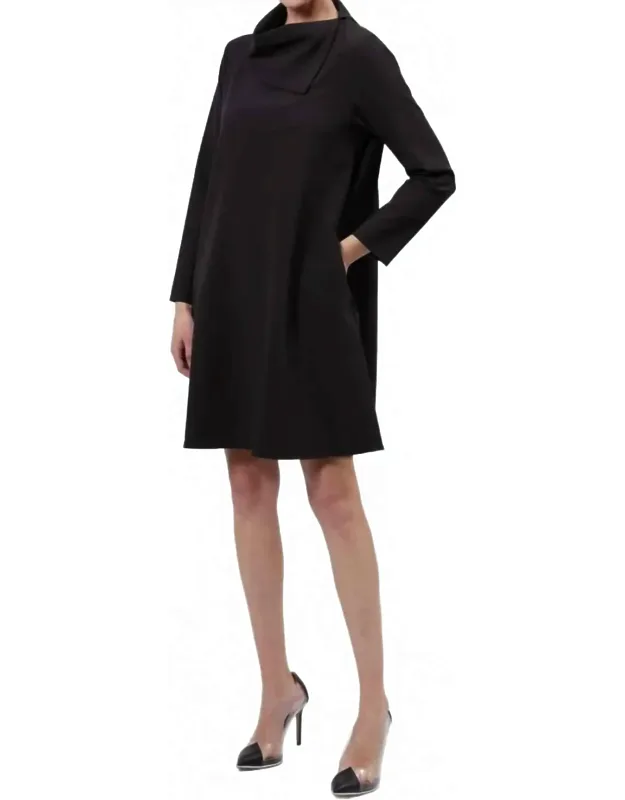 Asymmetric Collar Dress