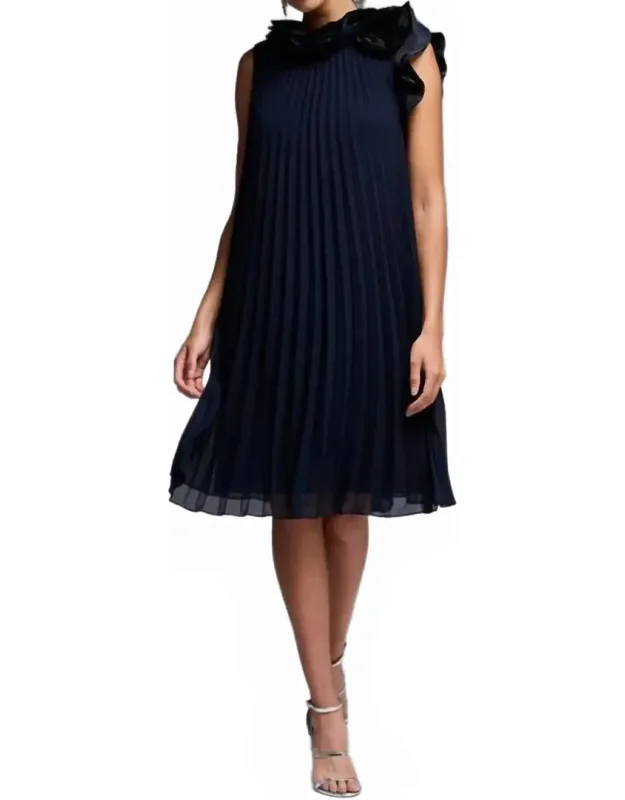 Chiffon Pleated A-line Cocktail Dress