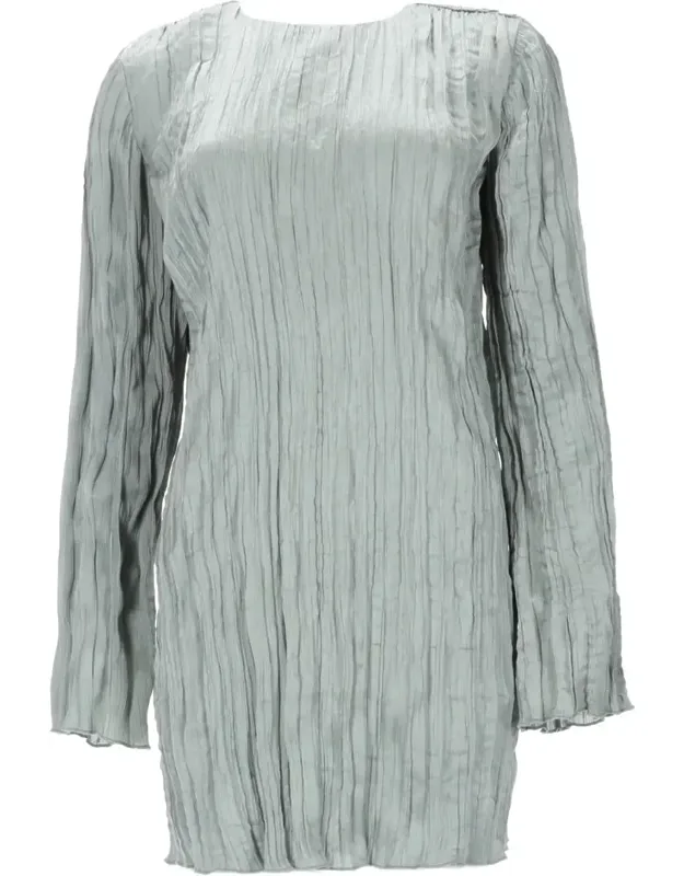 Textured Crinkled Mini Dress