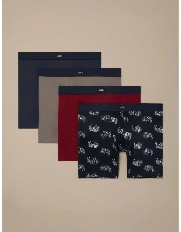 4 Pack Soft Boxer Briefs