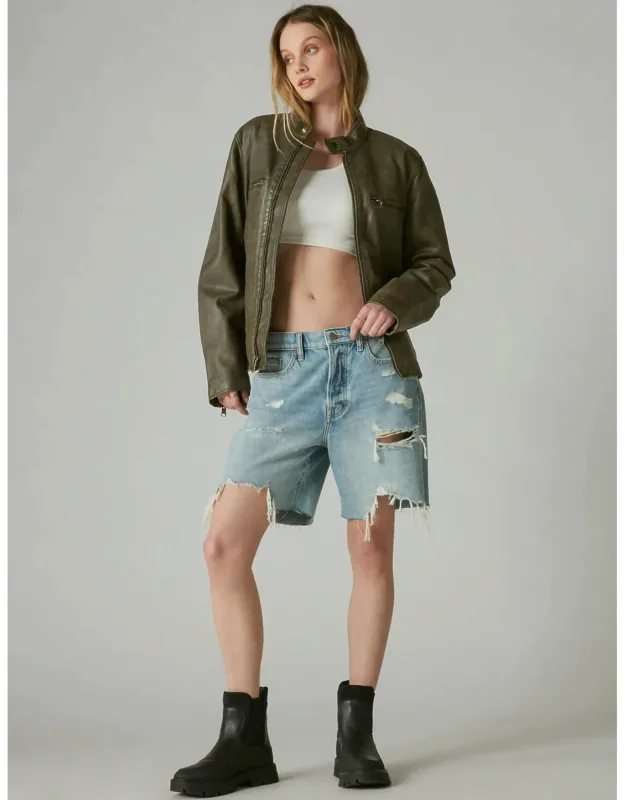 Washed Leather Bonneville Jacket