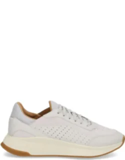 Perforated Leather Mesh Detailing Sneakers