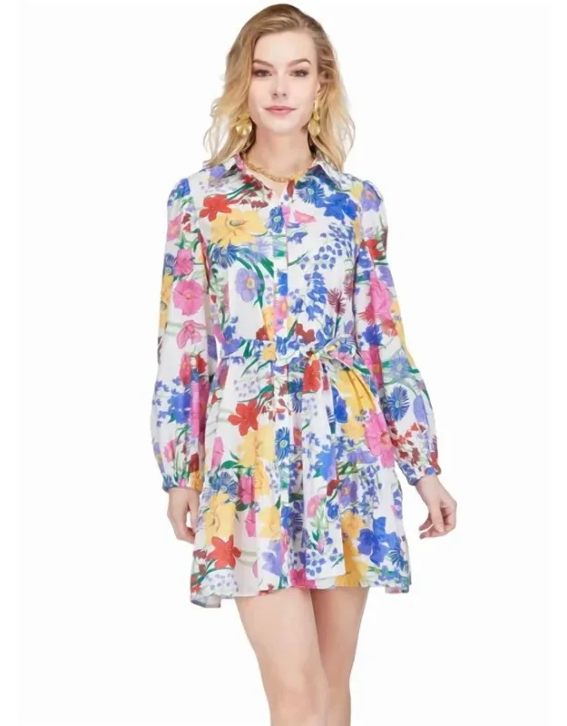 Ruffled Hem Mini Dress