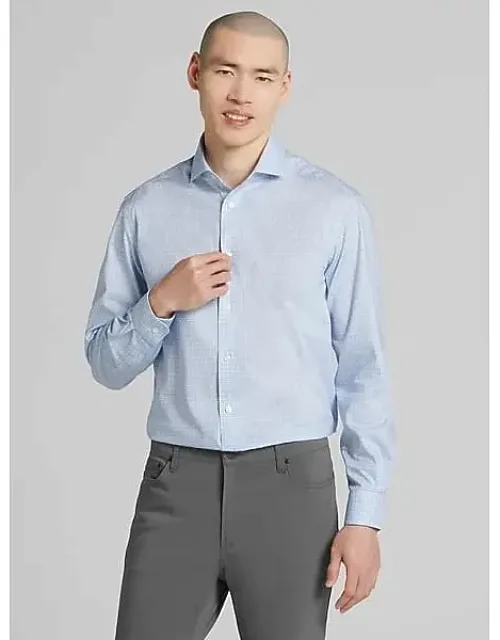 Classic Fit Small Plaid Dress Shirt