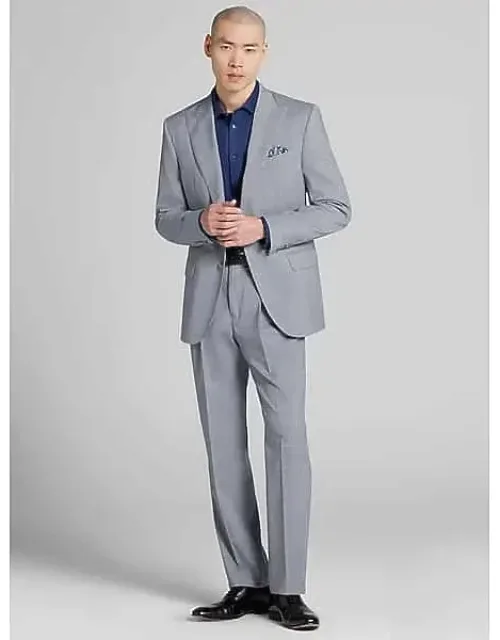 Big & Tall Modern Fit Plaid Suit