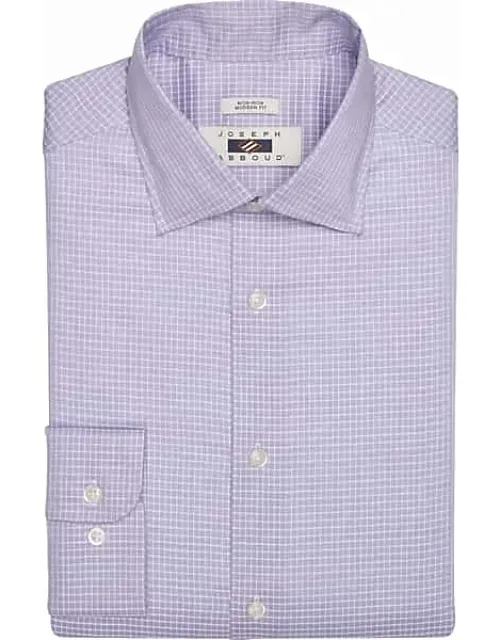 Modern Fit Check Spread Collar Dress Shirt