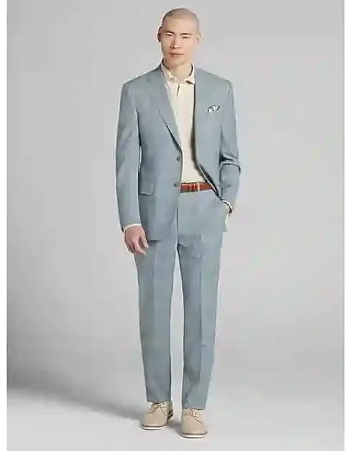 Modern Fit Plaid Suit