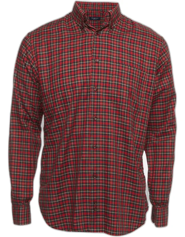 Plaid Cotton Button Down Shirt