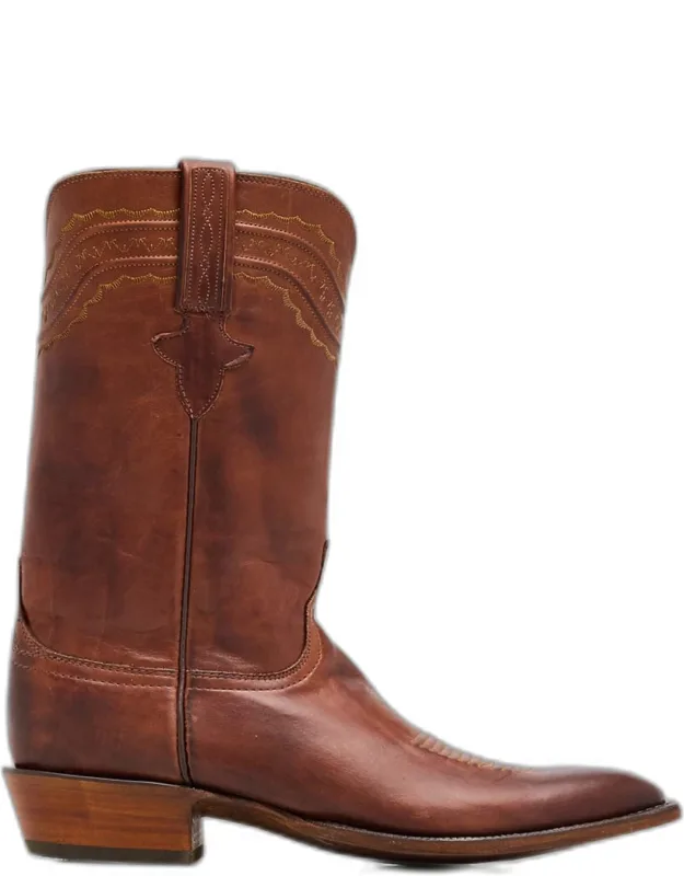 Devin Burnished Leather Cowboy Boots