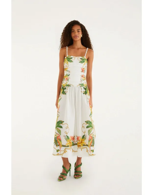 Tropical Royalty Midi Dress