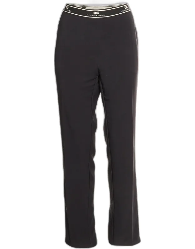 Crepe And Satin Slim Fit Trousers