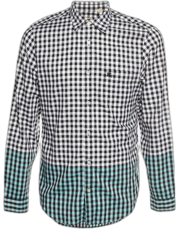 Gingham Checked Cotton Long Sleeve T-shirt
