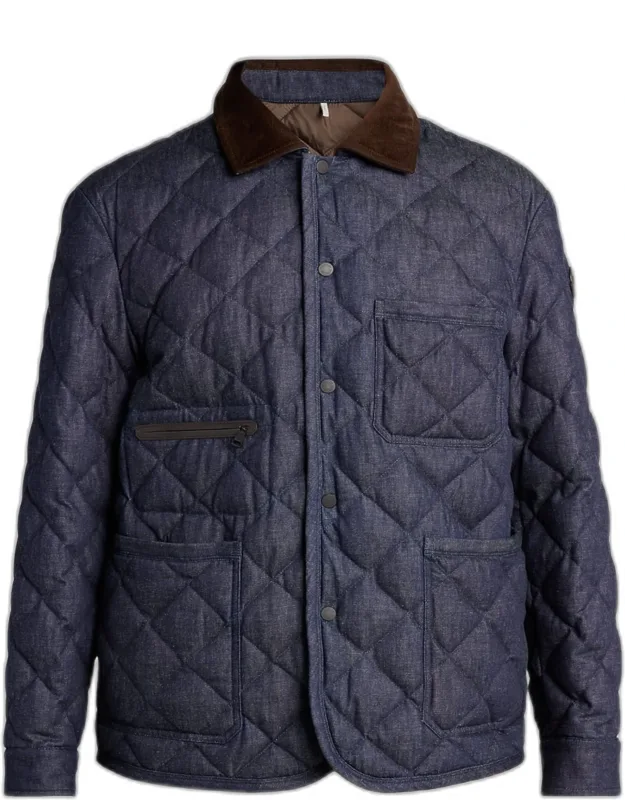 Cotton & Leather Quilted Jacket