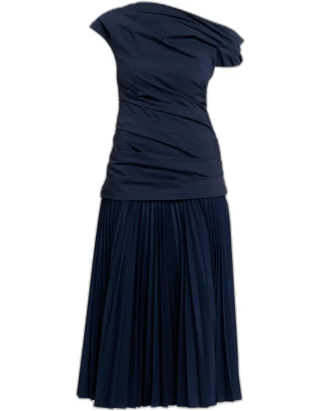 Ammalie Mixed-media Midi Dress