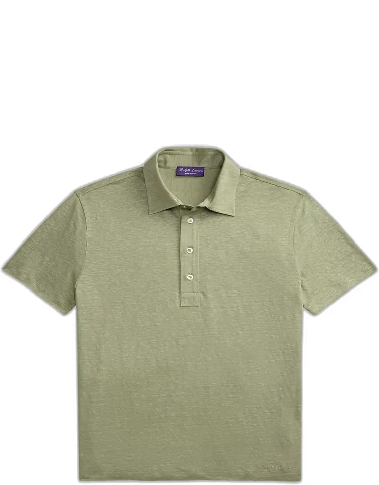Linen Jersey Polo Shirt