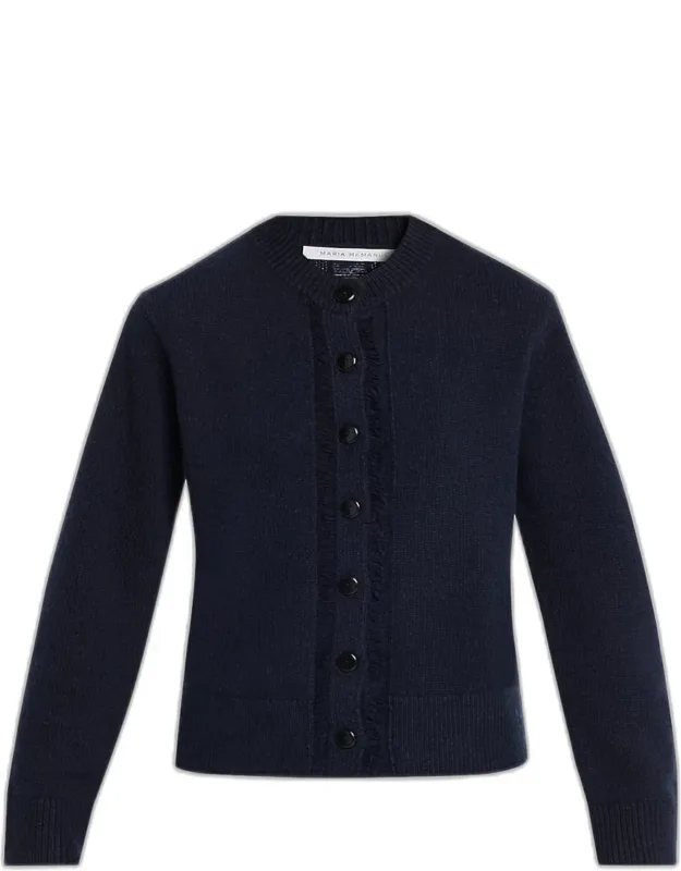 Cashmere And Cotton Ladder Stitch-trim Cardigan