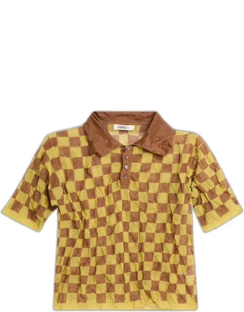 Check Print Polo Shirt