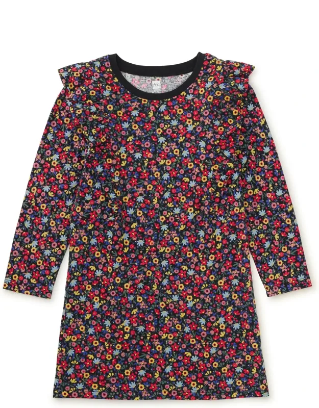Ruffle Shoulder Dress