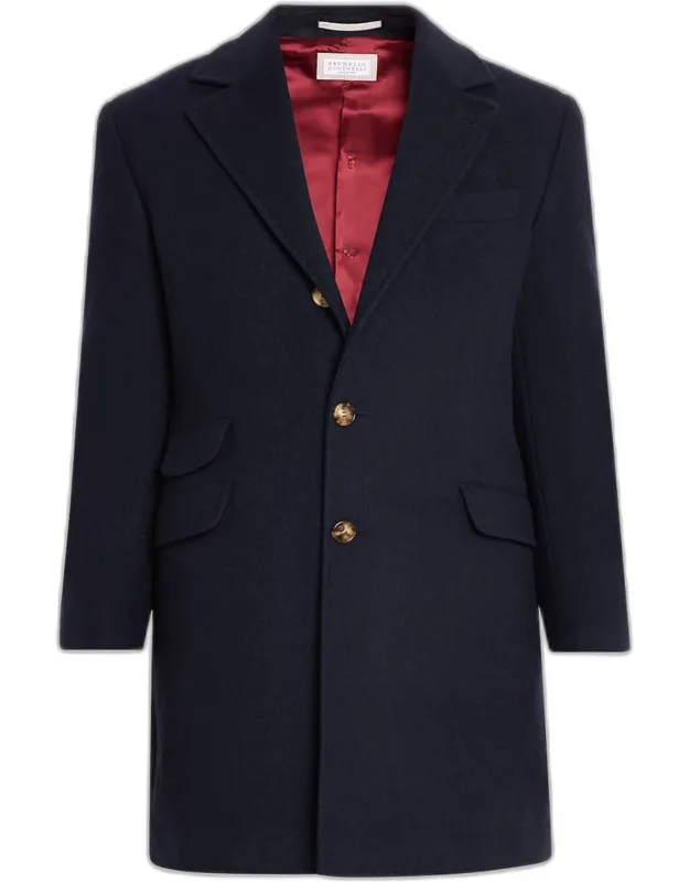 Cashmere Single-breasted Topcoat