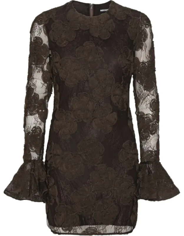 3d Floral Lace Mini Dress