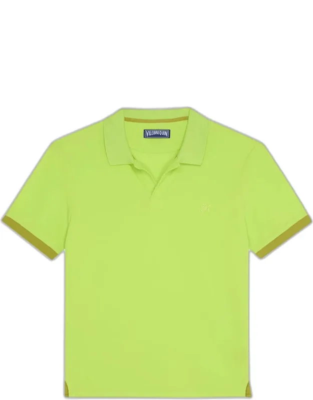 Organic Cotton Pique Contrast-trim Polo Shirt