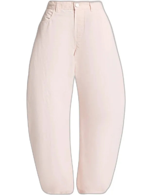 Tinted Denim Barrel-leg Pants