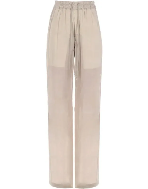 Wide-leg Cupro Drawstring Pants