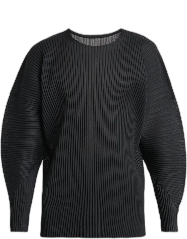 Pleated Long-sleeve Shirt
