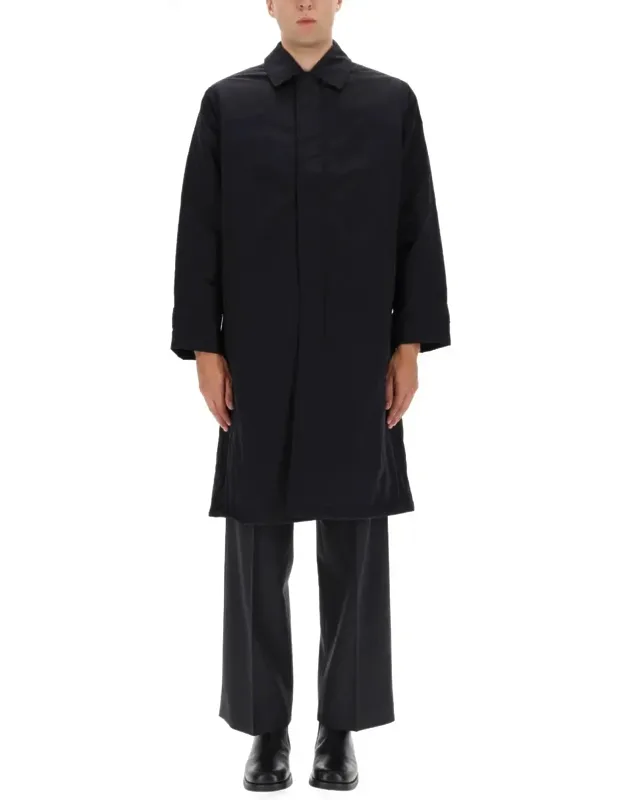 Relaxed Straight Nylon Coat