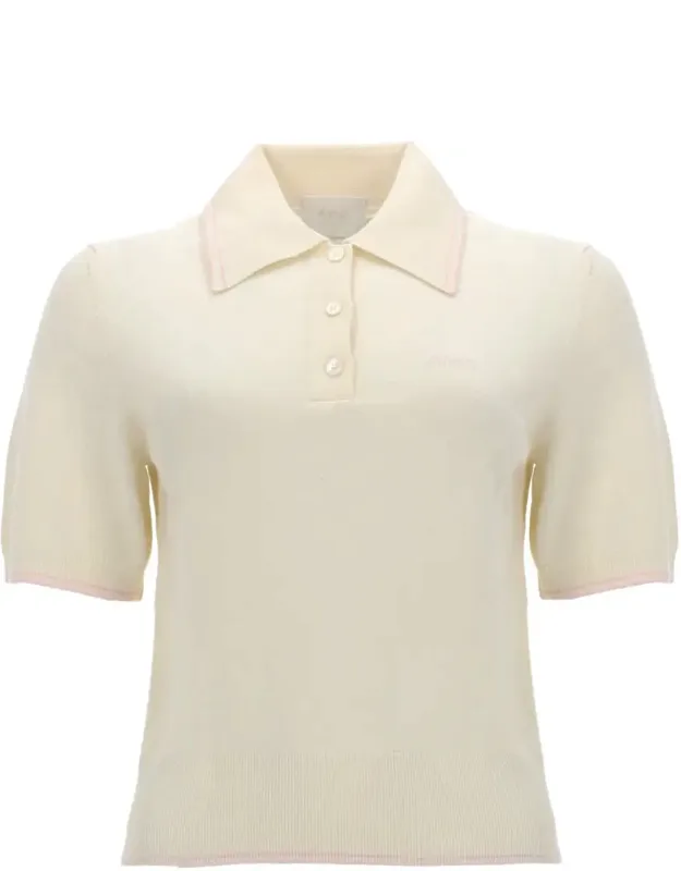 Ribbed Trim Minimalist Polo Shirt