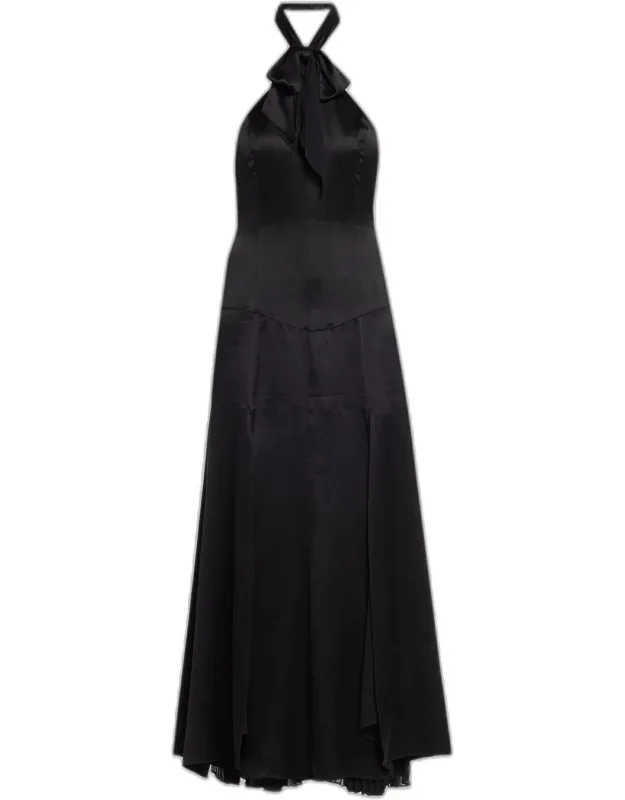 Silk Halter Dress