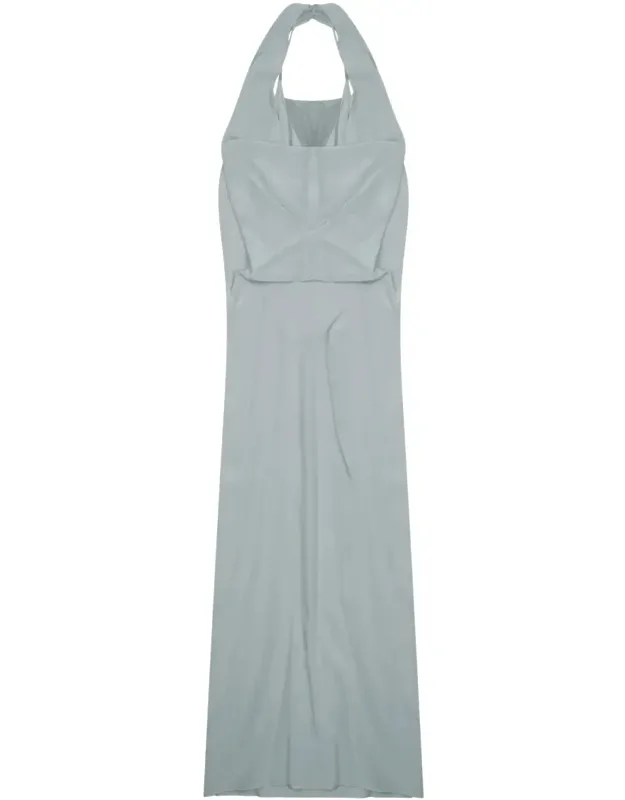 Silk Halter Neck Evening Dress