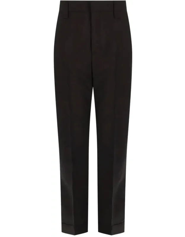 Tailored Pressed Creases Wool Mohair Trousers