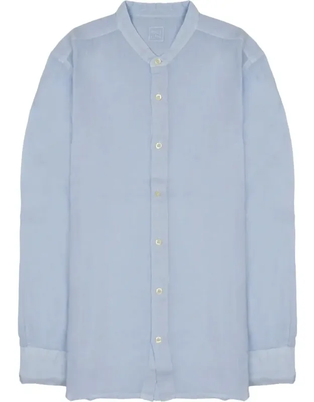 Linen Slim Fit Band Shirt