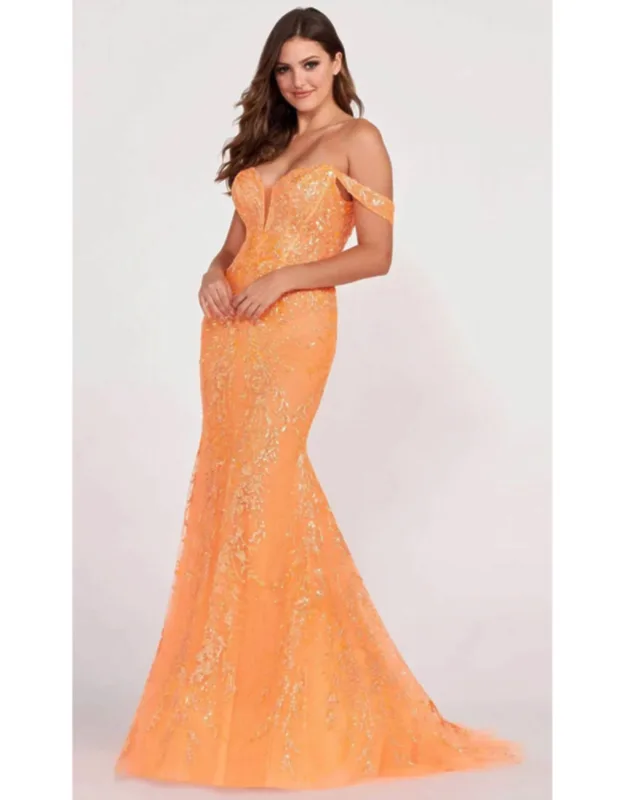 Off Shoulder Sequin Prom Dress