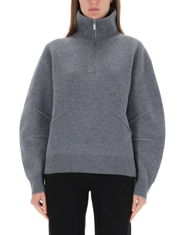 Apex High Zippered Collar Sweater