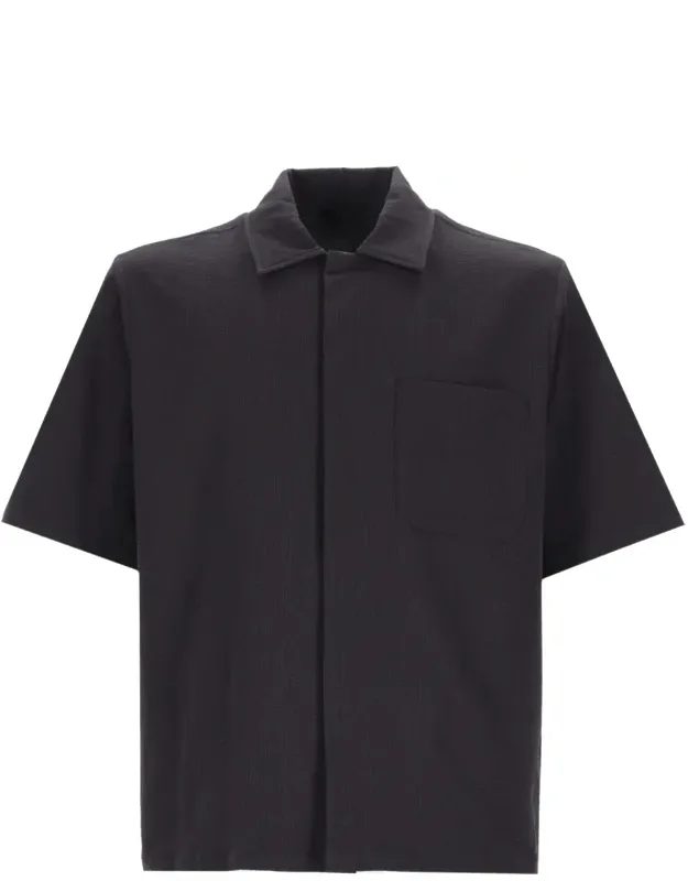 Boxy Cut Concealed Placket Shirt