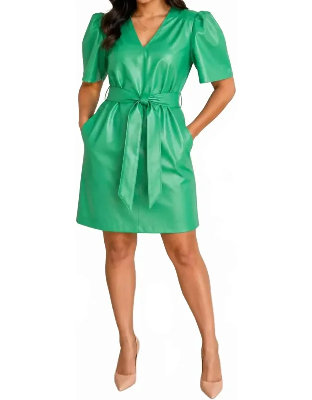 Faux Leather Dress