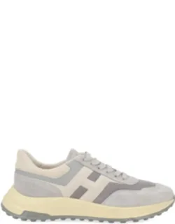 Hyperlight Calfskin Suede Panel Sneakers