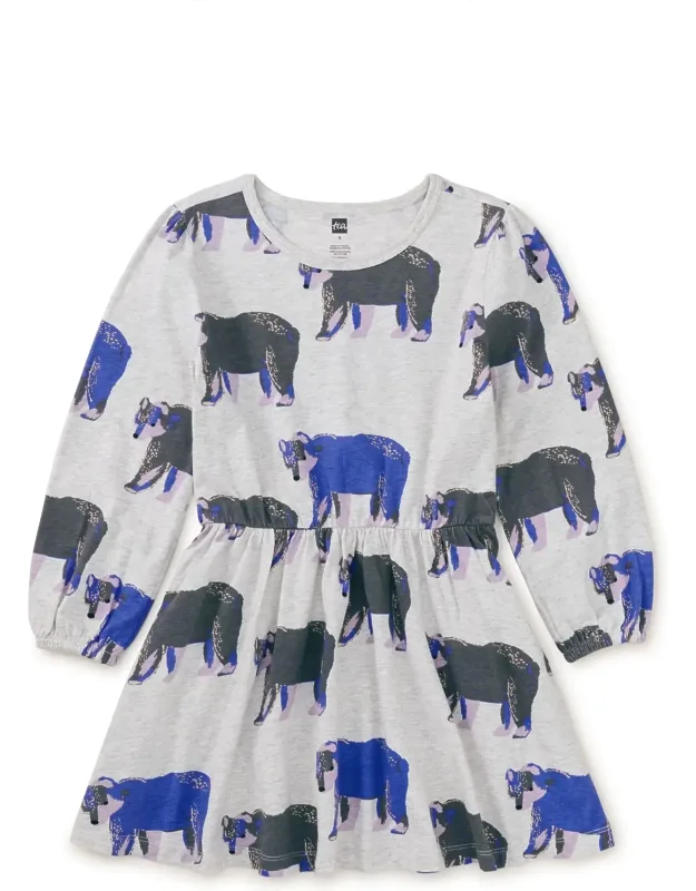Blouson Sleeve Pocket Dress
