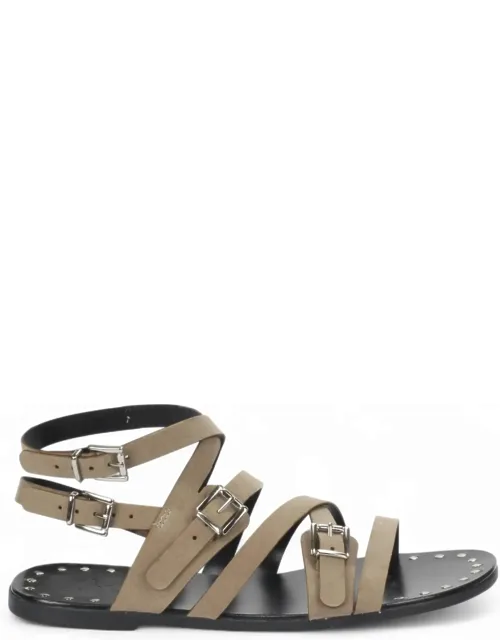 Leire Suede Flat Sandals