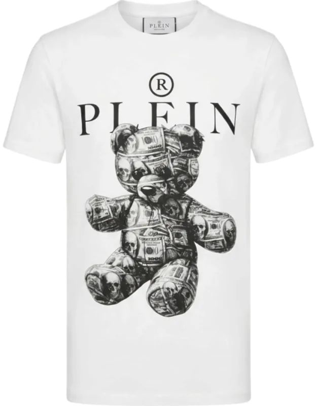 Jersey T-shirt Skull Teddy Dollar, Cotton Jersey, Rib Knit Neckline