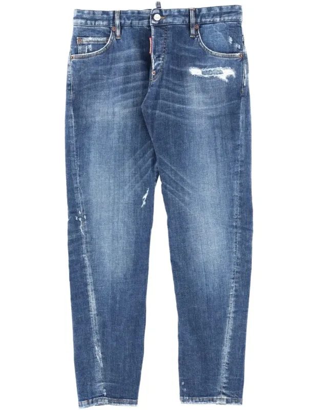Twist Slim Fit Distressed Jeans